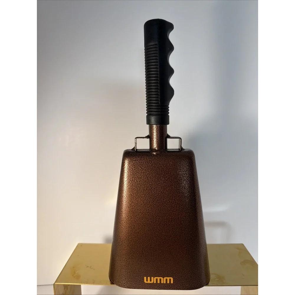 11 Inch Steel Cowbell with Handle, Sports Cheering Bell, Percussion Dinner Time